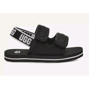 NEW UGG KIDS LENNON BLACK SLINGBACK SZ 2